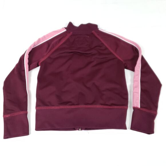 Gap Zip Up Jacket Burgundy And Pink Kids Small Athleisure Sporty Fall Outdoors - Picture 2 of 5
